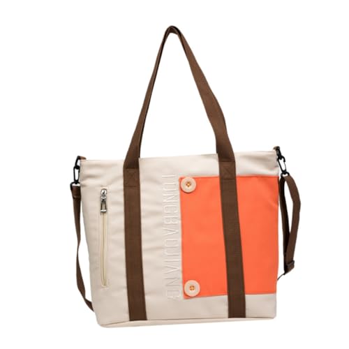 OUNONA Canvas Einkaufstasche Mehrzweck-Handtasche Outdoor-Tragetasche Für Schreibwaren Bücher Und Kleinigkeiten Leuchtende Farben Schlichtes Design von OUNONA