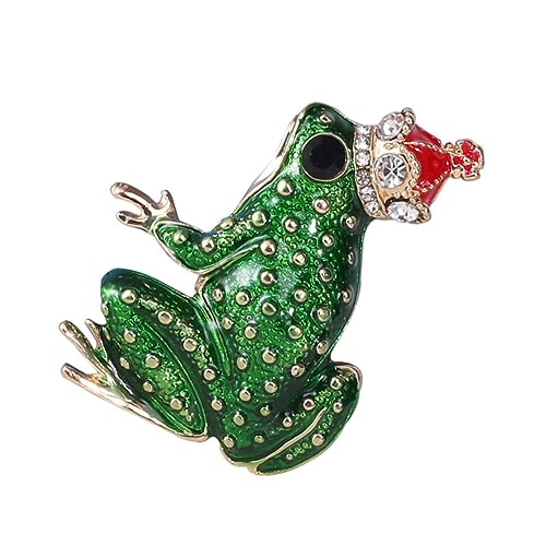 OUNONA Emaille-frosch-brosche Brust-anstecknadel Für Kleidung Hut-schal-brosche Frosch-kleidungsabzeichen Dekorative Broschennadel Aus Legierung von OUNONA