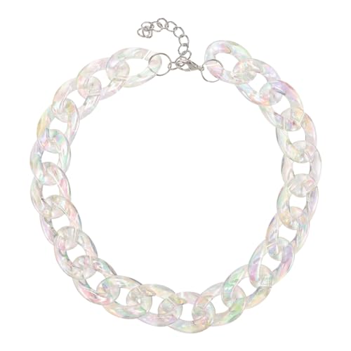 OUNONA Chunky Halskette für Damen Harzkette mit Verstellbarer Geometrischem Design und Eleganter Gliederkette für Punk Stil und Alltagsschmuck von OUNONA