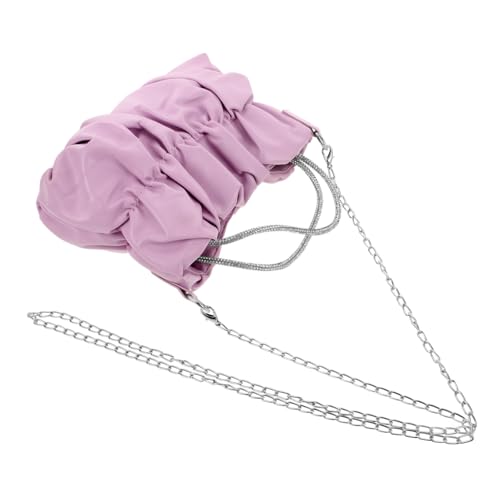 OUNONA Damen Handtasche Falten Clutch Schultertasche Kleine Abendtasche Für Party Cocktail Modisch Gerüschtes Design Leicht Und Kompakt von OUNONA