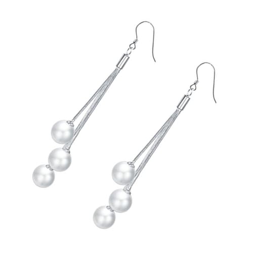 OUNONA Damen Ohrringe Perlen Quaste Hängend Alloy Material Hautfreundlich Modisch für Alltag Party Hochzeit von OUNONA