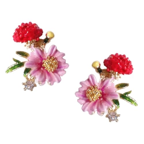 OUNONA Damen Ohrstecker Blume Ohrringe Zarte Ohrschmuck Modisch Langlebig für Alltag und von OUNONA