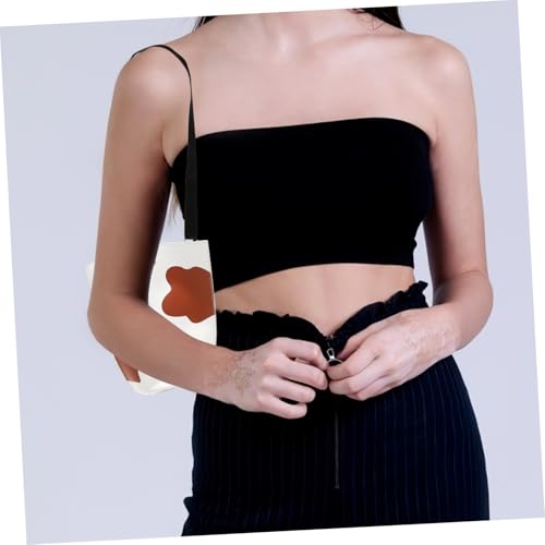 OUNONA Damen Schultertasche mit Kuh design Pu material Long Coin Bag Messenger Bag Handytasche Kleine Umhängetasche für Alltag und Freizeit von OUNONA