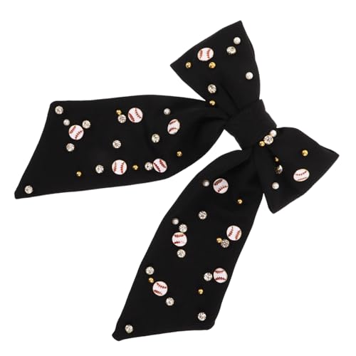 OUNONA Dekorative Haarkarte Haarschleifen Strass Barrette dekorative Haarspangen für Damen Vintage-Haarspangen mit Strasssteinen Haarschmuck aus Strass Strassmetall Schwarz von OUNONA