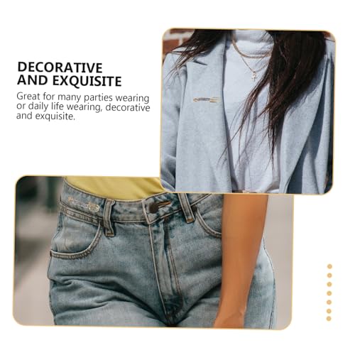 OUNONA Delikate Waistline Brosche mit Strass Feine Kleidung Anstecknadel für Damen Vielseitig Einsetzbar an Cardigans Pullovern und Kleidern Langlebig und Elegant Einfache Handhabung von OUNONA