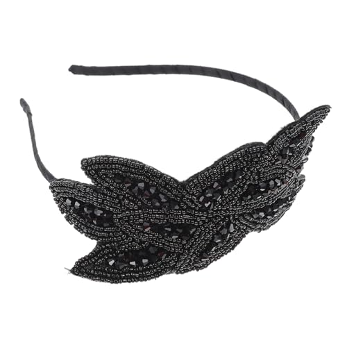 OUNONA Delikates Vintage Haarband mit Strass Perlen Handgefertigtes Boho Stirnband Leichtes Hochzeit Haarschmuck Accessoire für Mädchen und Damen Modischer Kopfschmuck von OUNONA