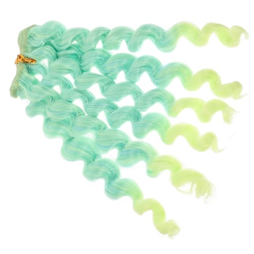 OUNONA Doll Curly Wig Hochtemperaturfaser Lockige Puppenperücke DIY Puppenhaar Bastelmaterial Realistisch Leicht Strapazierfähig Für Puppen Dekoration von OUNONA