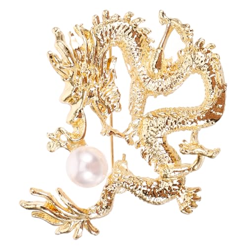 OUNONA Drachenbrosche Anstecknadel Chinesischer Stil Einzigartige Kleidung Schmuck für Männer Frauen Geeignet Jacke Pullover Schal Gewandnadel Dekorative Brosche von OUNONA