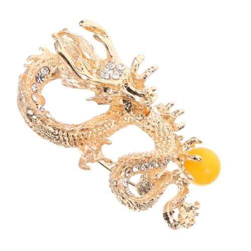 OUNONA Dragon Brosche Retro Drachenmotiv Anstecknadel für Damen und Herren Dekorative Metallbrosche für Anzug Hemd Hut Vielseitiges Modeaccessoire von OUNONA