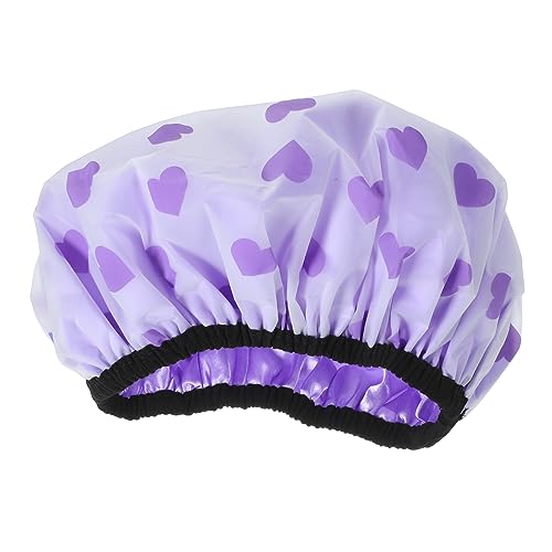 OUNONA Duschhaarkappe für Damen Lagige Wasserdichte Haube Haarabdeckung für Pflegebehandlungen Bequemes Design für Sicheres Tragen für Dusche und Spa von OUNONA