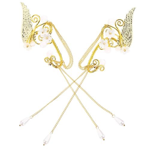 OUNONA Ear Ohrclips für Damen mit Quasten nicht Durchbohrt Ohrmanschetten Legierung Handgefertigt Leichte Ohrschmuck für Geburtstag Hochzeit Festival von OUNONA