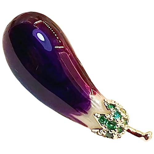 OUNONA Eierpflanze Brosche Clip Trendiger Anstecker für Jacken T Shirts und Cheongsams Accessoire für Frauen zu Besonderen Anlässen Wie Valentinstag Muttertag oder Hochzeiten von OUNONA