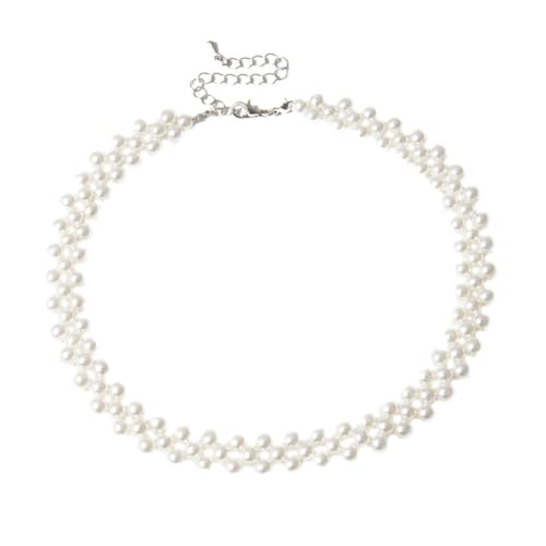 OUNONA Einfache Schlüsselbeinkette für Chic Clavicle Accessoire Handgemachte Perlenkette Leichter Schmuck für Boho Style für Verschiedene Outfits Anlässe von OUNONA