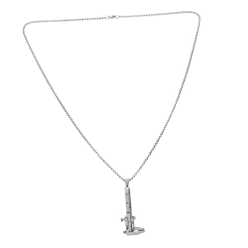 OUNONA Einstellbare Pullover Halskette Damen Anhänger Multifunktional Schmuck mit Beweglichem Messwerkzeug für Alltag und von OUNONA
