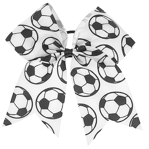 OUNONA Fußballschleifen Für Mädchen Haargummis Mit Schleife Elastische Pferdeschwanzhalter Für Dünnes Haar Mottopartys Und Cosplay Langlebig Dekorativ Und Praktisch von OUNONA