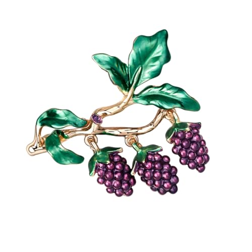 OUNONA Elegante Trauben brosche aus Legiertem mit Strasssteinen Modische Anstecknadel für Damen und Mädchen Stilvolles Schmuck accessoire für Alltag Hochzeit und Festliche Anlässe von OUNONA