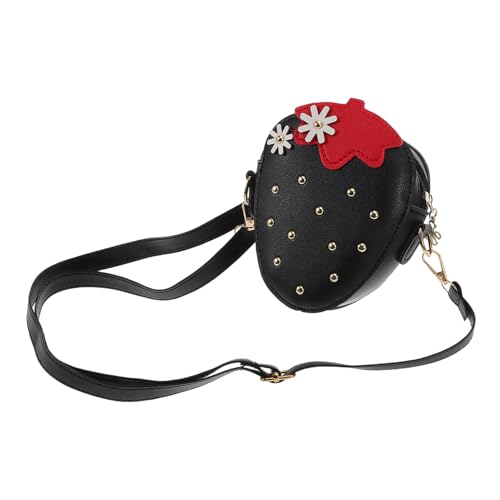 OUNONA Erdbeer Umhängetasche für Mädchen Süße Kawaii Handtasche im Erdbeer Design Modisches Accessoire Kinderfreundlichem PU Material für Kleine von OUNONA