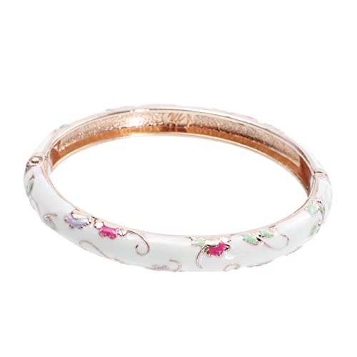 OUNONA Ethnisch Inspiriertes Offenes Blumenarmband Damen Modischer Leichter Legierungsarmreif Hautfreundliches Schmuckaccessoire für Alltag und Festliche Anlässe von OUNONA