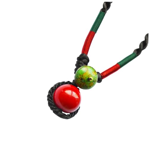 OUNONA Ethnische Damen Halskette Handgefertigt Geflochten Roter Perlen Anhänger Modischer Halsschmuck für Frauen Elegantes Accessoire für Alltag und OUNONA Ethnische Damen Halskette Handgefertigt Geflochten Roter Perlen Anhänger Modischer Halsschmuck für Frauen Elegantes Accessoire für Alltag und von OUNONA