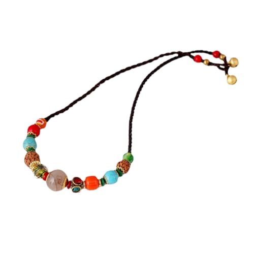 OUNONA Ethnische Halskette Damen Stilvolle Clavicle Bone Chain mit Geflochtenem Anhänger Einzigartige Retro mit Bunten Details für Besondere Anlässe Wie Geburtstage und Zufällige Farbe OUNONA Ethnische Halskette Damen Stilvolle Clavicle Bone Chain mit Geflochtenem Anhänger Einzigartige Retro mit Bunten Details für Besondere Anlässe Wie Geburtstage und Zufällige Farbe von OUNONA
