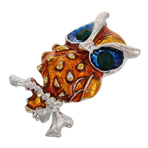 OUNONA Eulenbrosche aus Langlebiger Zinklegierung Einzigartiges Tierdesign Modische Schmucknadel für Kleidung Pullover Jacken und Schals Vielseitiges Accessoire für Damen und Herren von OUNONA