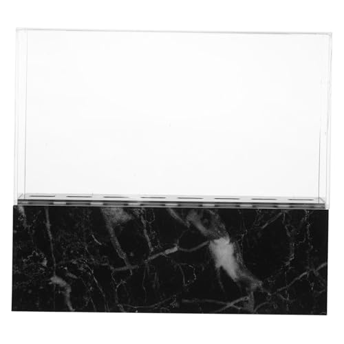 OUNONA Eyelash Tweezers Organizer aus Acryl mit Löchern Praktischer Kosmetikhalter für Salon und Zuhause Schwarzes Staubschutz Design Platzsparend und Leicht zu Reinigen für von OUNONA