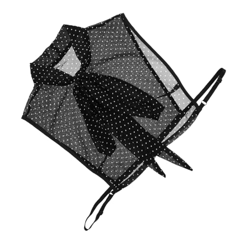 OUNONA Schwarzer Abnehmbarer Spitzenkragen Für Damen Imitat-hemdkragen Clip-kragen Mit Punktdesign Praktischer Kragen-einsatz Für Blusen von OUNONA