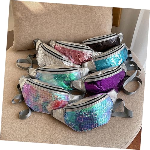 OUNONA Fashionable Pailletten Sterne Crossbody Bauchtasche Damen Outdoor Hüfttasche Vielseitig als Brustbeutel Tragbar für Shopping Reisen Party Freizeit von OUNONA