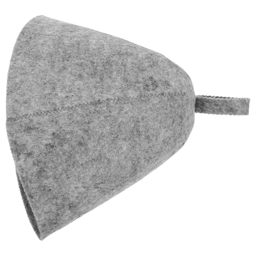 OUNONA Felt Sauna Cap für Damen Graue Haarkappe aus Wollfilz Schnell Trocknend für Sauna Dampfbad und Wellness Schützt Haare vor Hitze und Dampf Stilvolles Design Leicht und Angenehm zu von OUNONA