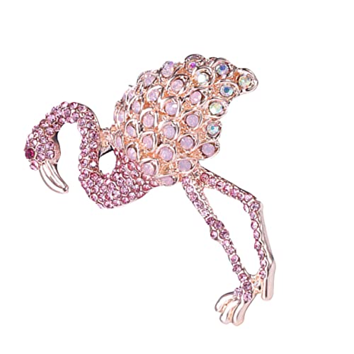 OUNONA Flamingo Brosche Legierung Eleganter Anstecker Zartem Rosa für Kleidung Handtaschen und Hüte Perfektes Accessoire für Partys und Besondere Anlässe von OUNONA