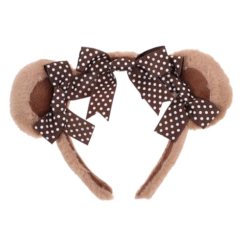 OUNONA Flauschiges Haarband Mit Bärenohren Für Mädchen Stirnbänder Mit Tierohren Für Partys Und Cosplay Süßes Stirnband Aus Plüsch von OUNONA