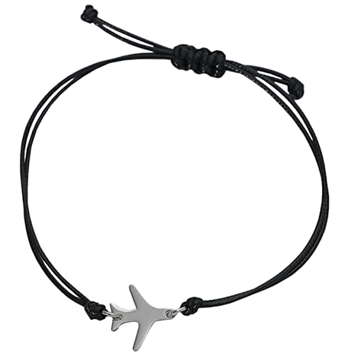 OUNONA Flugzeug Armband Geflochtenem Garn für Männer und Jungen Verstellbares Leichtes Freundschaftsarmband mit Flugzeuganhänger für Geburtstage und Besondere Anlässe von OUNONA