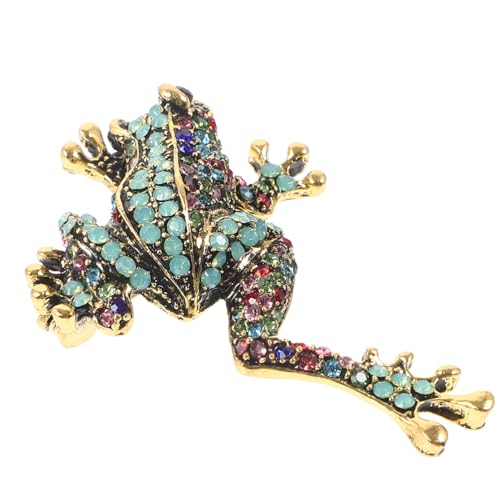 OUNONA Frosch Brosche Metall Anstecknadel Kreative Tierbrosche für Kleidung Hut Schal Anzug Modisches Accessoire Langlebig und Sicher für Damen und Herren von OUNONA