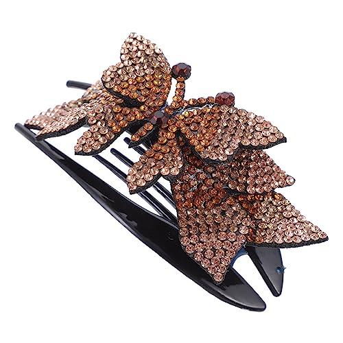 OUNONA Funkelnde Haarklammer mit Schleifen Design Großer Damen Haarspange Modischer Haarclip für Hochzeit Party und Alltag Langlebiges Schmuck Accessoire von OUNONA