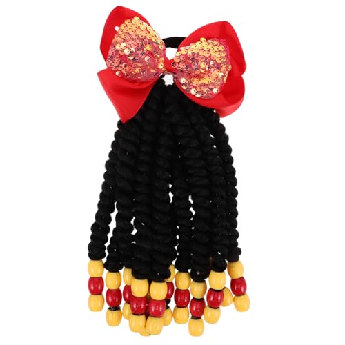 OUNONA Geflochtene Pferdeschwanz-haarverlängerung Für Mädchen Perlendesign Langes Haarteil Einfache Befestigung Modisches Accessoire Für Junge Mädchen Geeignet Für Alltag Und Partys von OUNONA