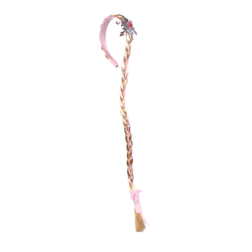 OUNONA Geflochtenes Haarband für Mädchen Langlebiges Stoffhaar Accessoire mit Schneeflocken Zopfdesign Rutschfest Geeignet für Dünnes und Dickes Haar Süßes Prinzessinnen Kostümzubehör von OUNONA