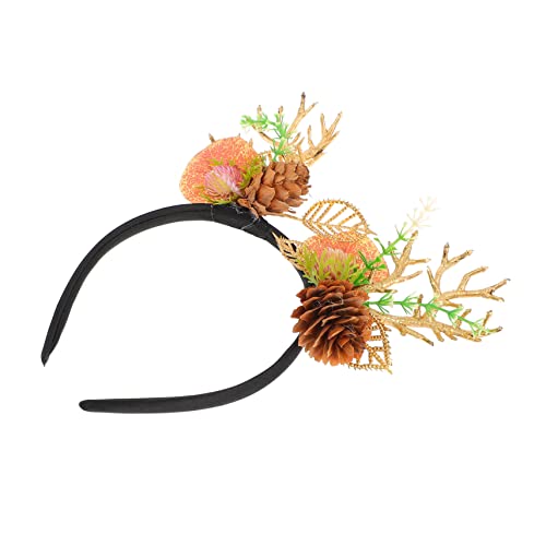 OUNONA Geweih Stirnband Weihnachten Rentier Haarband Hirschgeweih Haarschmuck Weihnachts Haarreifen Kopfbedeckung Für Party Und Festive von OUNONA