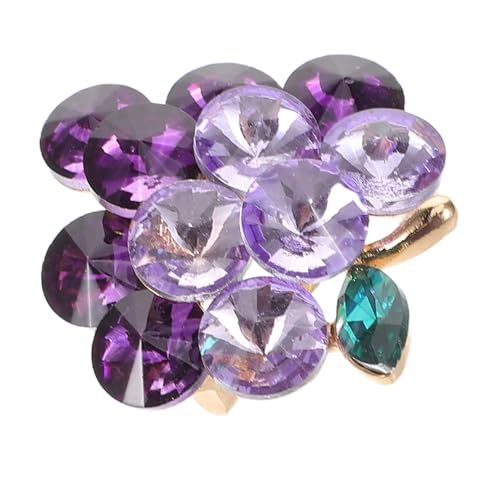 OUNONA Glasfrucht Anstecknadel Trauben Brosche Damen Schmuck für Hochzeit Party Alltag Modisches Accessoire aus Legierung Sicherer Halt und Vielseitig von OUNONA