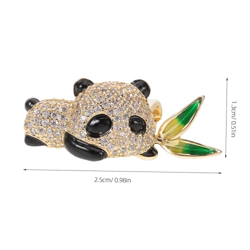 OUNONA Glitzernde Panda-brosche mit Strasssteinen Funkelndes Tier-anstecknadeldesign Rutschfeste Reversnadel Leichter Modischer Schmuck für Kleid Hut Rucksack Pullover und Hemd von OUNONA