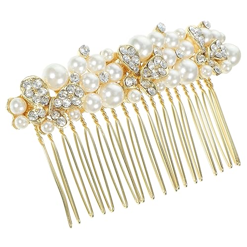 OUNONA Glitzernder Haarkamm mit Kristallen Brautschmuck Hochzeits Haarteil für Damen Brautjungfern Vintage Haarschmuck Leichtes Funkelndes Accessoire für Festliche Anlässe von OUNONA