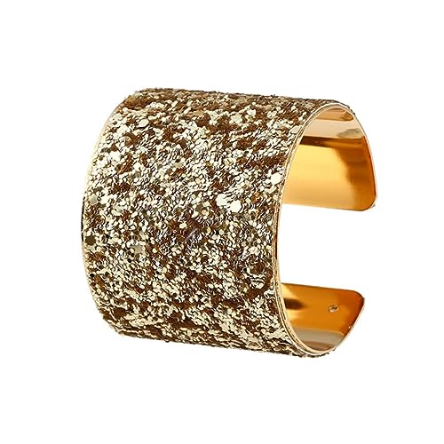 OUNONA Pailletten-armreif Breiter Offener Armreif Mit Pailletten Für Damen Statement-schmuck in Gold Für Hochzeit Party Und Andere Anlässe von OUNONA