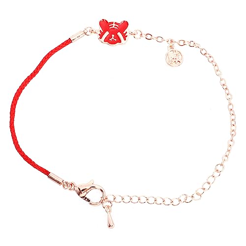 OUNONA Glücksarmband Rotes Saitenarmband Handgefertigt Robust Langlebig Perfektes Frühlingsfest Für Damen Und Herren von OUNONA