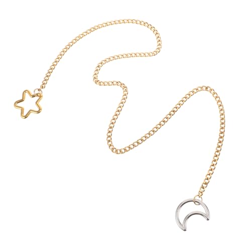 OUNONA Gothic-halskette Für Damen Klobige Kettenhalskette Mit Stern-mond-anhänger Alltagsketten Aus Metall Modische Halsketten Mit Verstellbarem Design Schmeichelhafter Ausschnitt Für von OUNONA