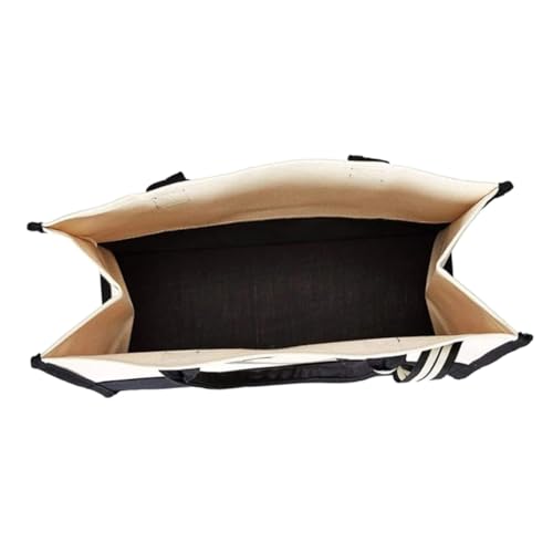 OUNONA Große Damen Canvas Schultertasche Multipurpose Tote Bag mit Buchstabenmuster Geräumige Einkaufstasche für Alltag Reisen Schule und Büro Stilvolle Tragbare Handtasche von OUNONA