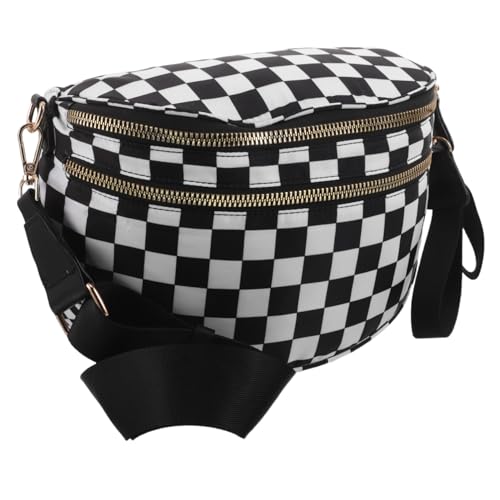 OUNONA Große Damen Umhängetasche Kariert mit Shell-förmigem Design Geräumige Crossbody Bag in klassischem Design Modische Schultertasche für Alltag und Reisen Leichter Vielseitiger von OUNONA