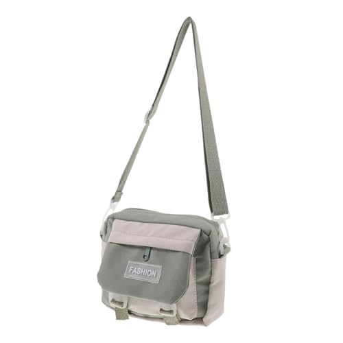 OUNONA Große Grüne Canvas Umhängetasche Damen Verstellbar Schulterriemen Robust Vielseitig Alltag Arbeit Schule von OUNONA