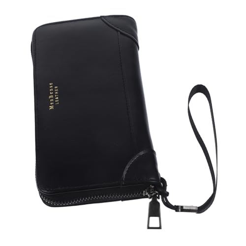 OUNONA Herren Pu Geldbörse Mit Reißverschluss Kartenhalter Lange Geldbörse Große Kapazität Für Handy Und Andere Gadgets von OUNONA