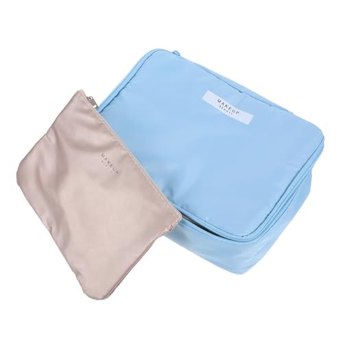 OUNONA Große Kapazität wasserdichte Kosmetiktasche mit Tragegriff Reise Make Up Organizer Leicht mit Zuverlässigem Reißverschluss für Damen Tragbare Beauty und von OUNONA