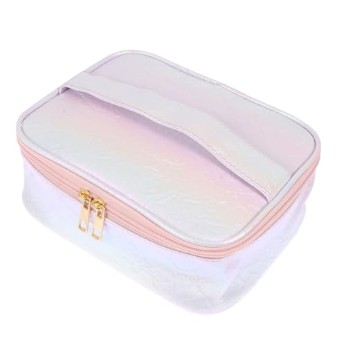 OUNONA Große Kosmetiktasche PVC Schminkbeutel Bunter Kulturbeutel Reise Make Up Organizer Vielseitig für Damen und Persönliche Accessoires von OUNONA
