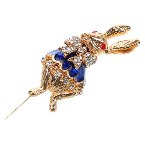 OUNONA Große Strass Kaninchenbrosche für Ostern mit Schleife Vielseitige Brosche und Schalnadel Farbenfrohe Schmuckaccessoire für Damen Festlicher Anstecker gegen Kleiderpannen von OUNONA